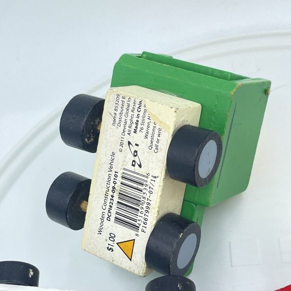 Devrian Global Industries 4 Piece Wood Toy Set Police Car Biplane Jet Dump Truck - Picture 9 of 9